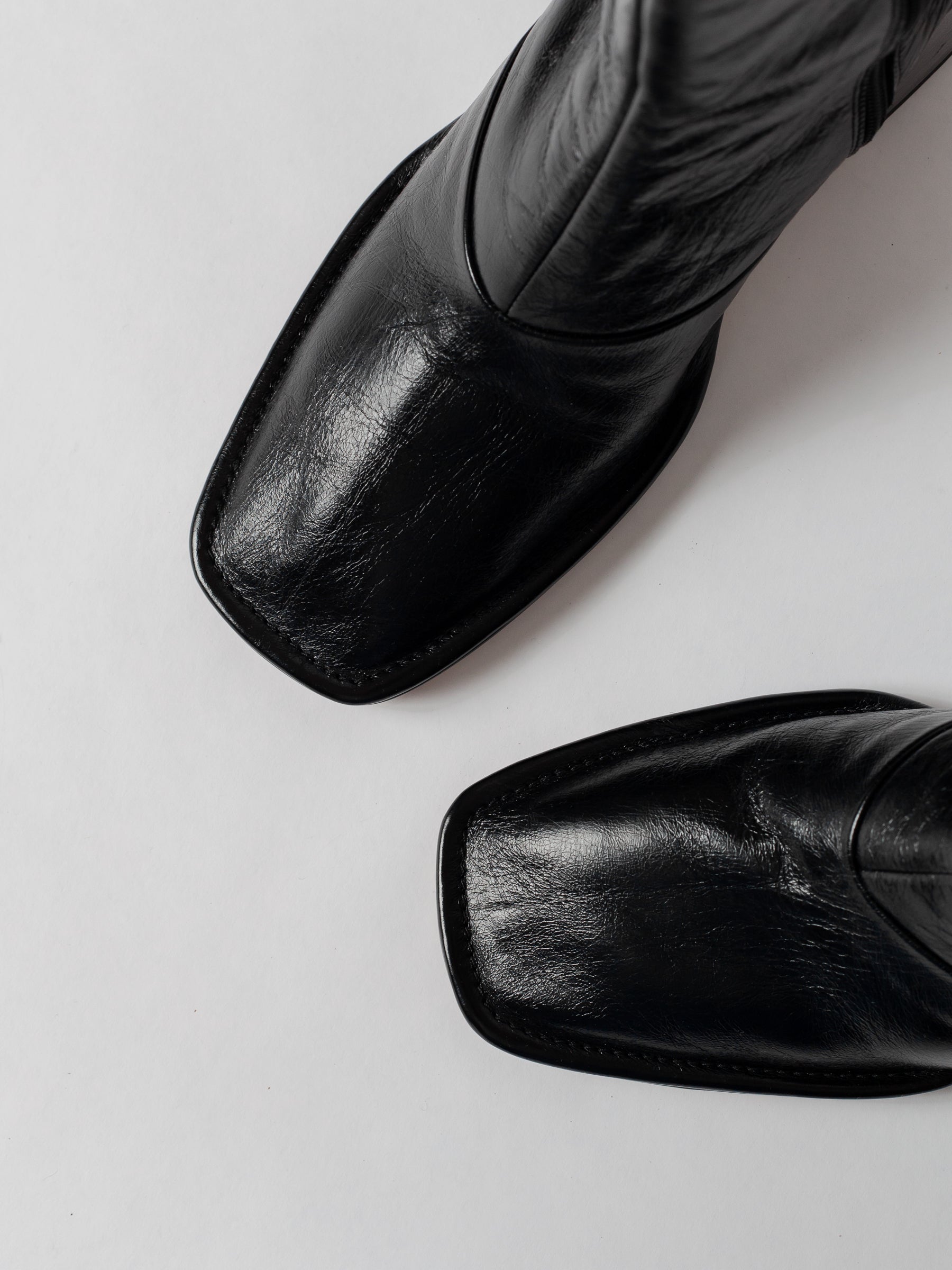 Blankens The Camilla Black Square Toe Zipper Boots