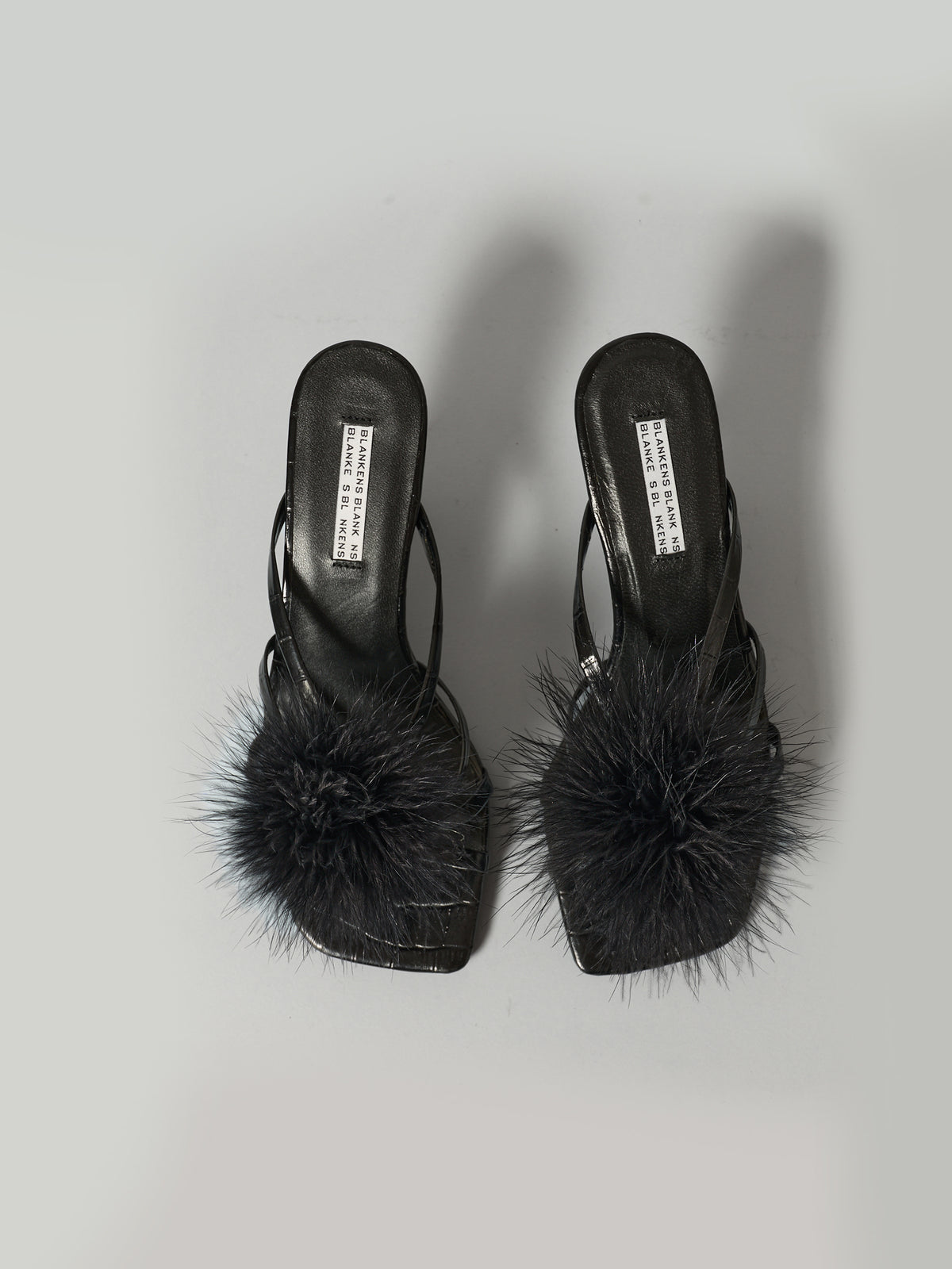 The Pom Pom Clip-ons Black Marabou
