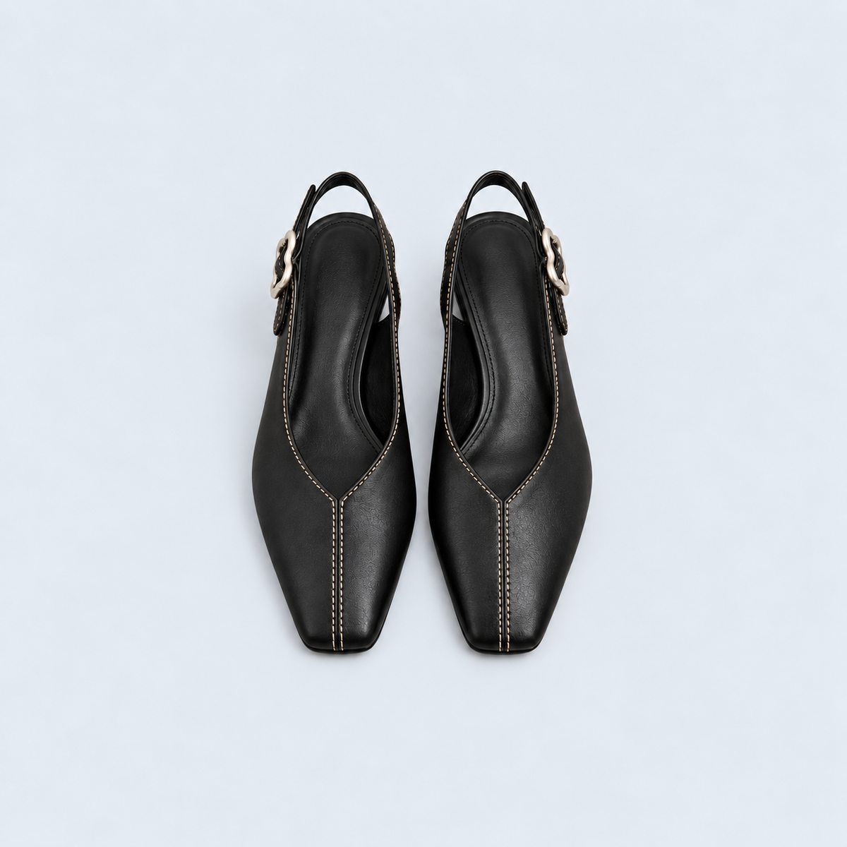The Fiona black leather — top view