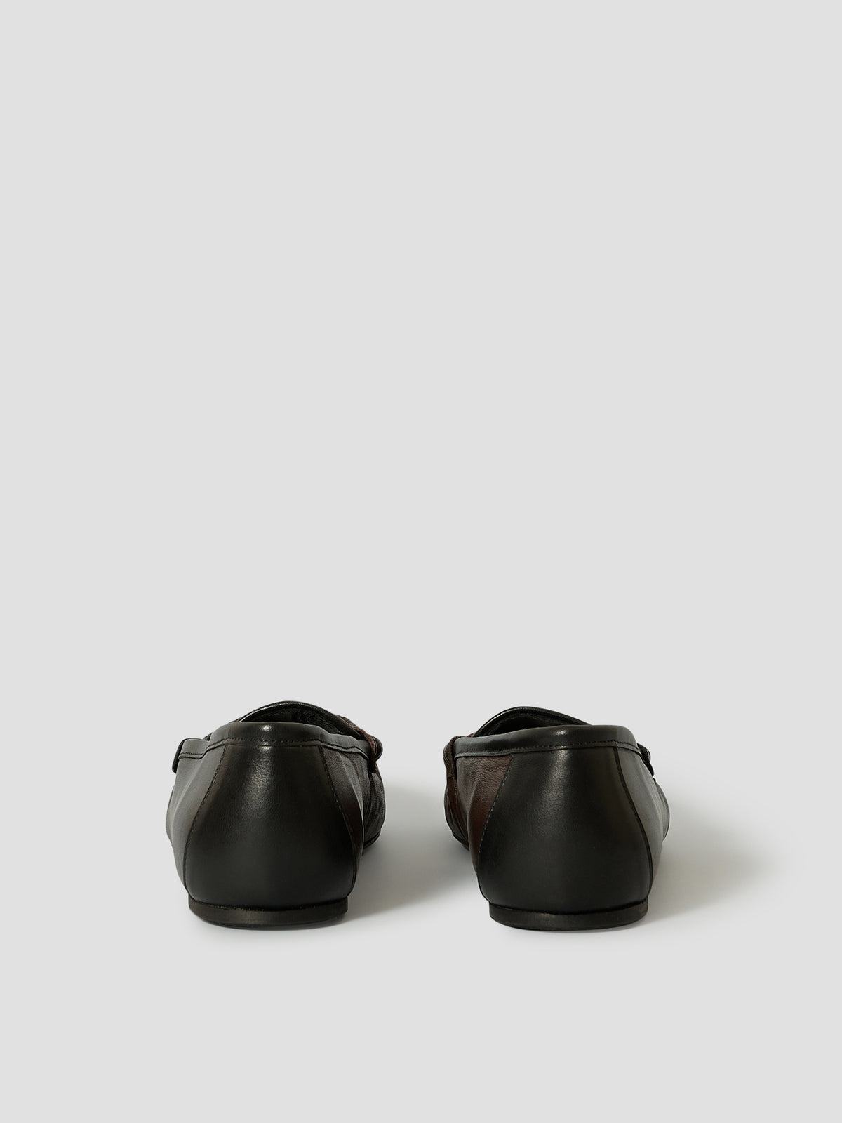 The Serena Heart Black and Brown Leather