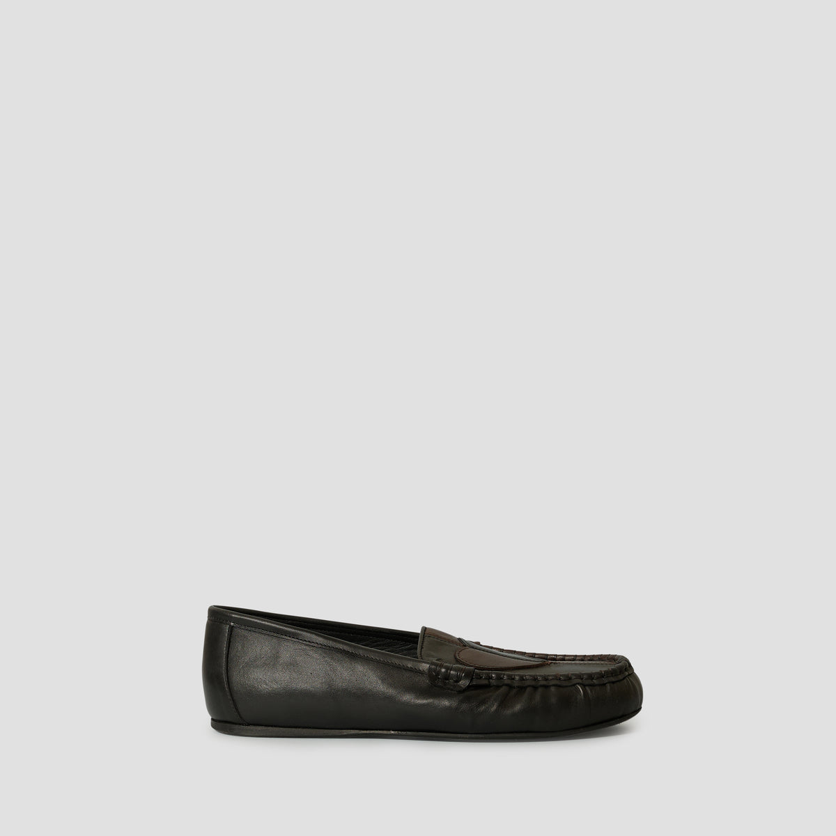 The Serena Heart Black and Brown Leather — view 1