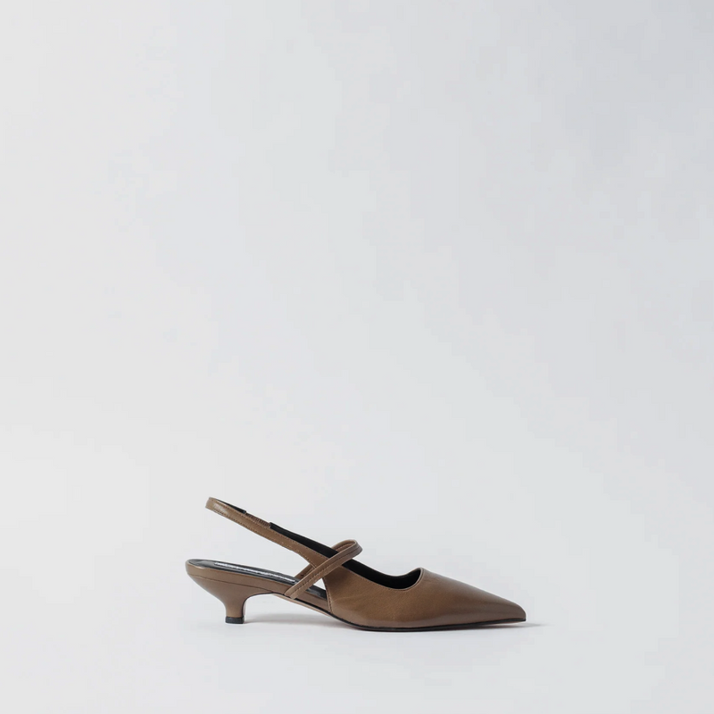 The Julie Grey Olive Leather
