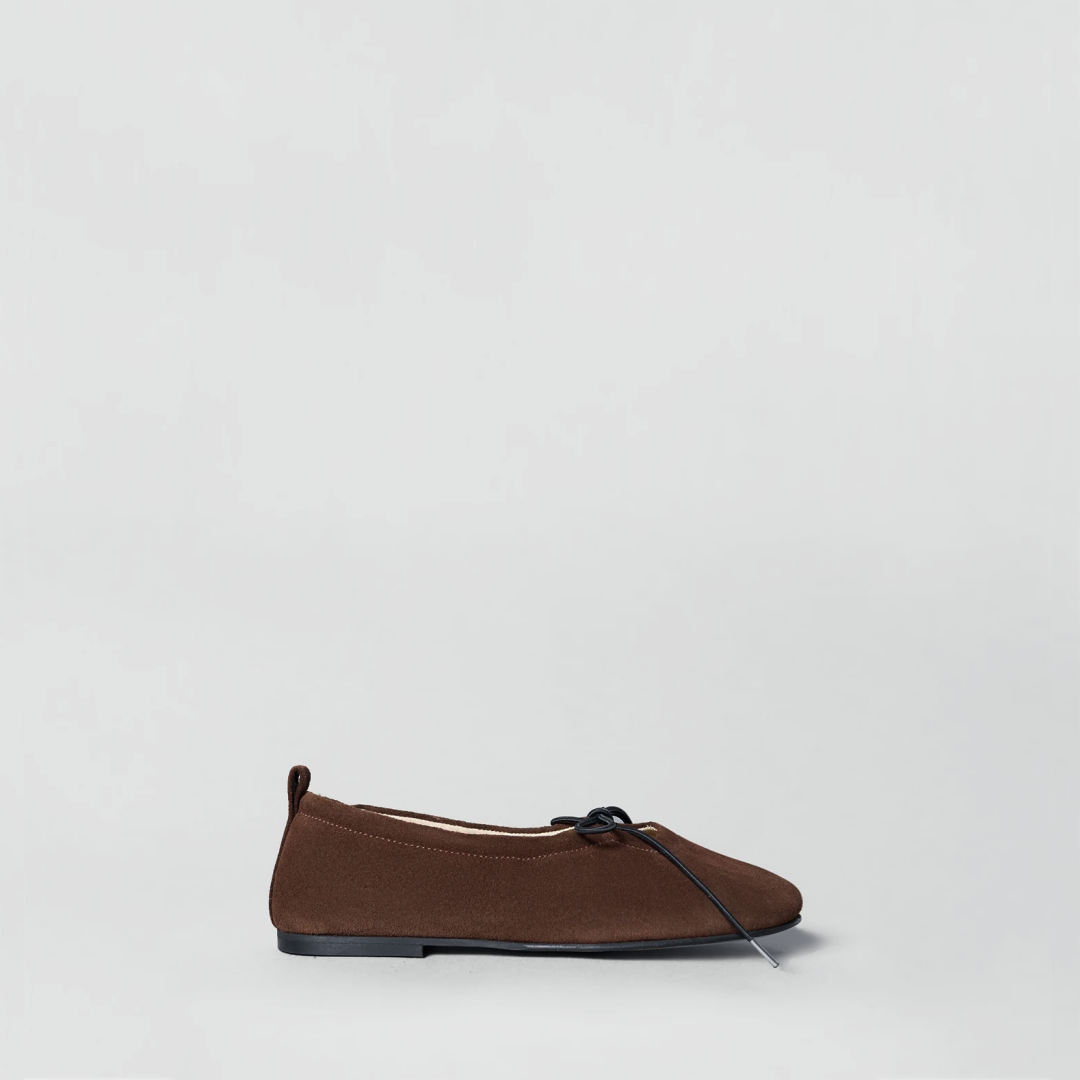 Blankens The Sophie Brown Suede Ballerina