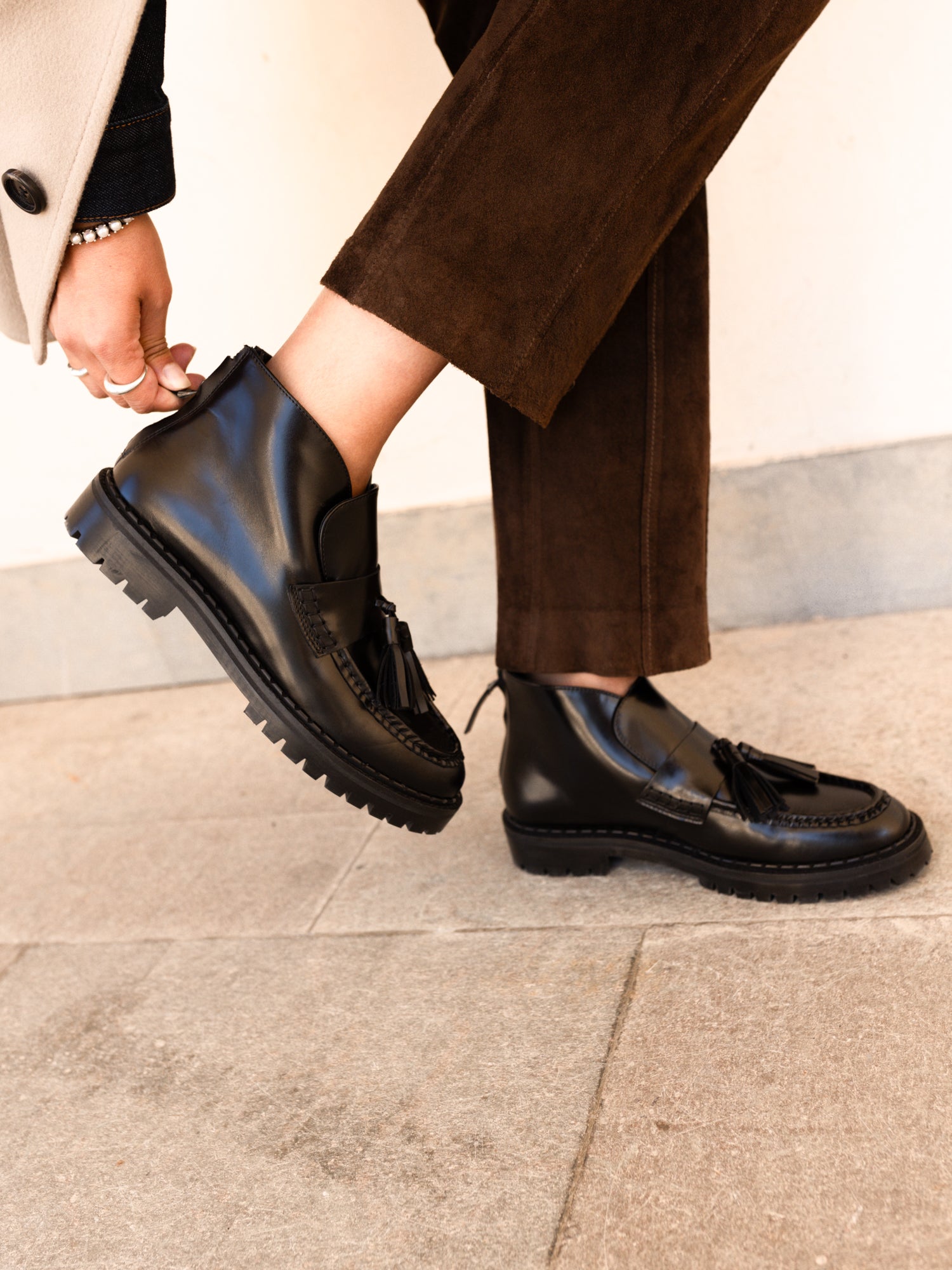 Blankens The Amal Black High Loafers