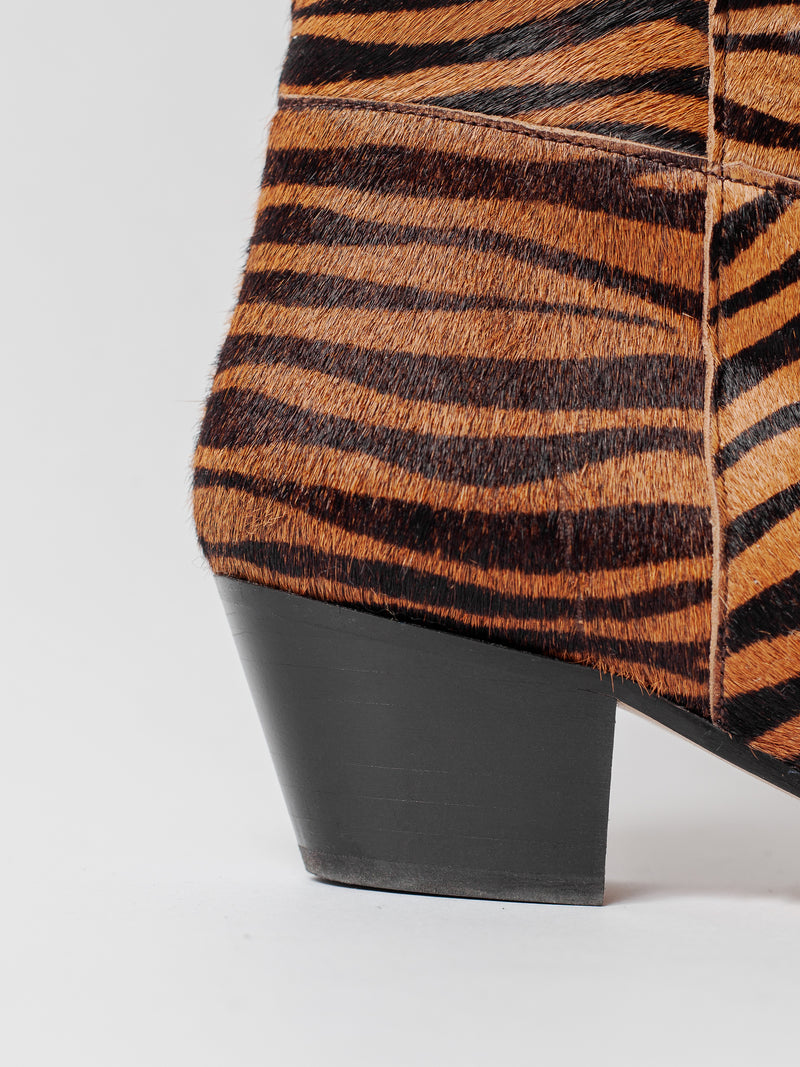 Blankens The Joan High Rust Zebra boots