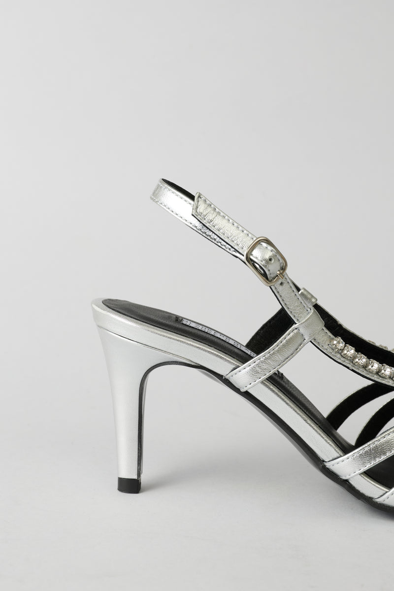 THE JULIA SILVER AND RHINESTONE BOW
