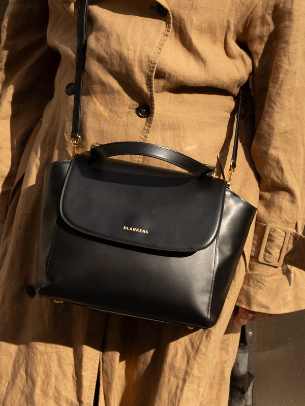Blankens The Madison Black Leather Handbag