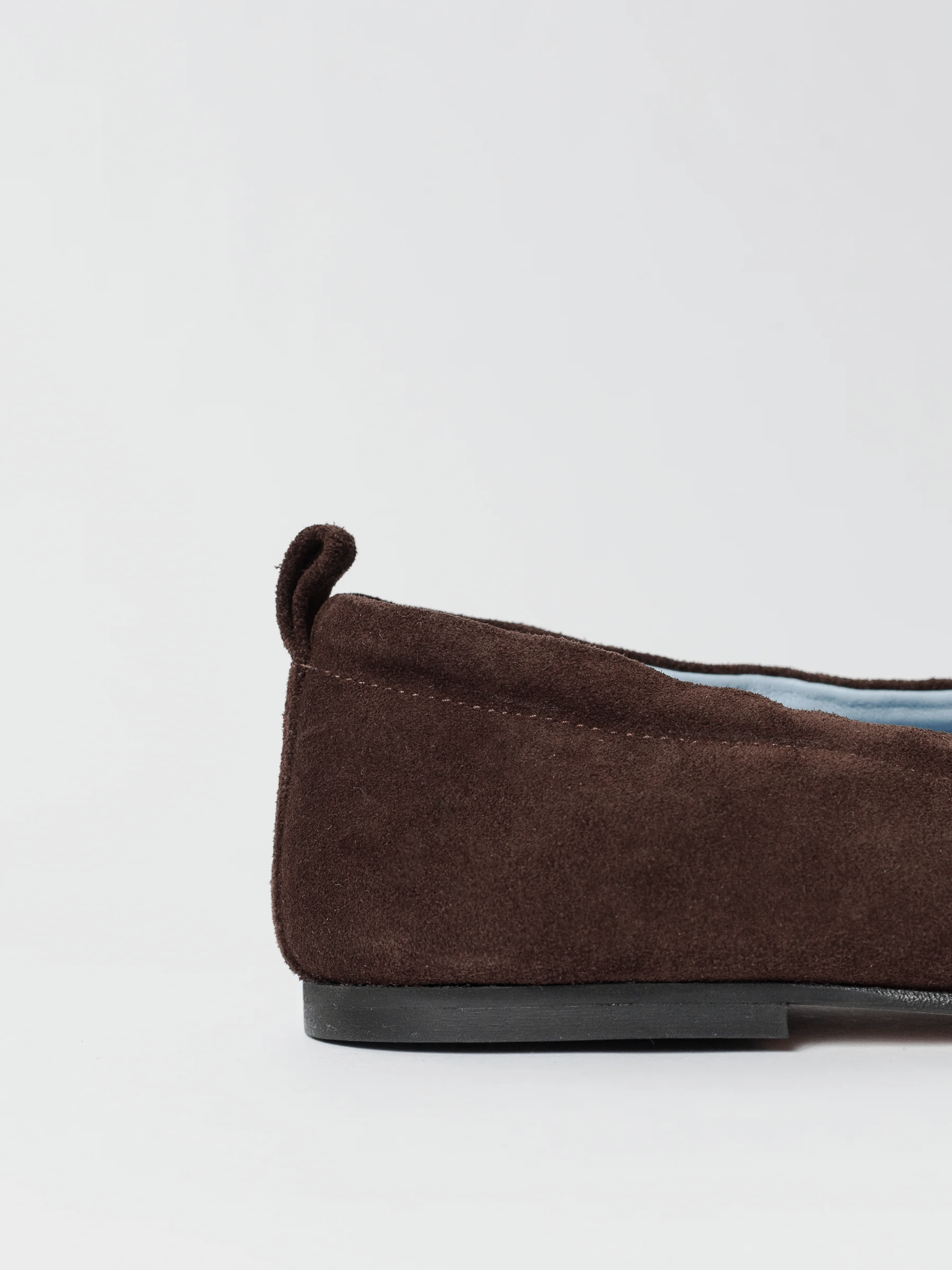 Blankens The Sophie Brown blue lining ballerina