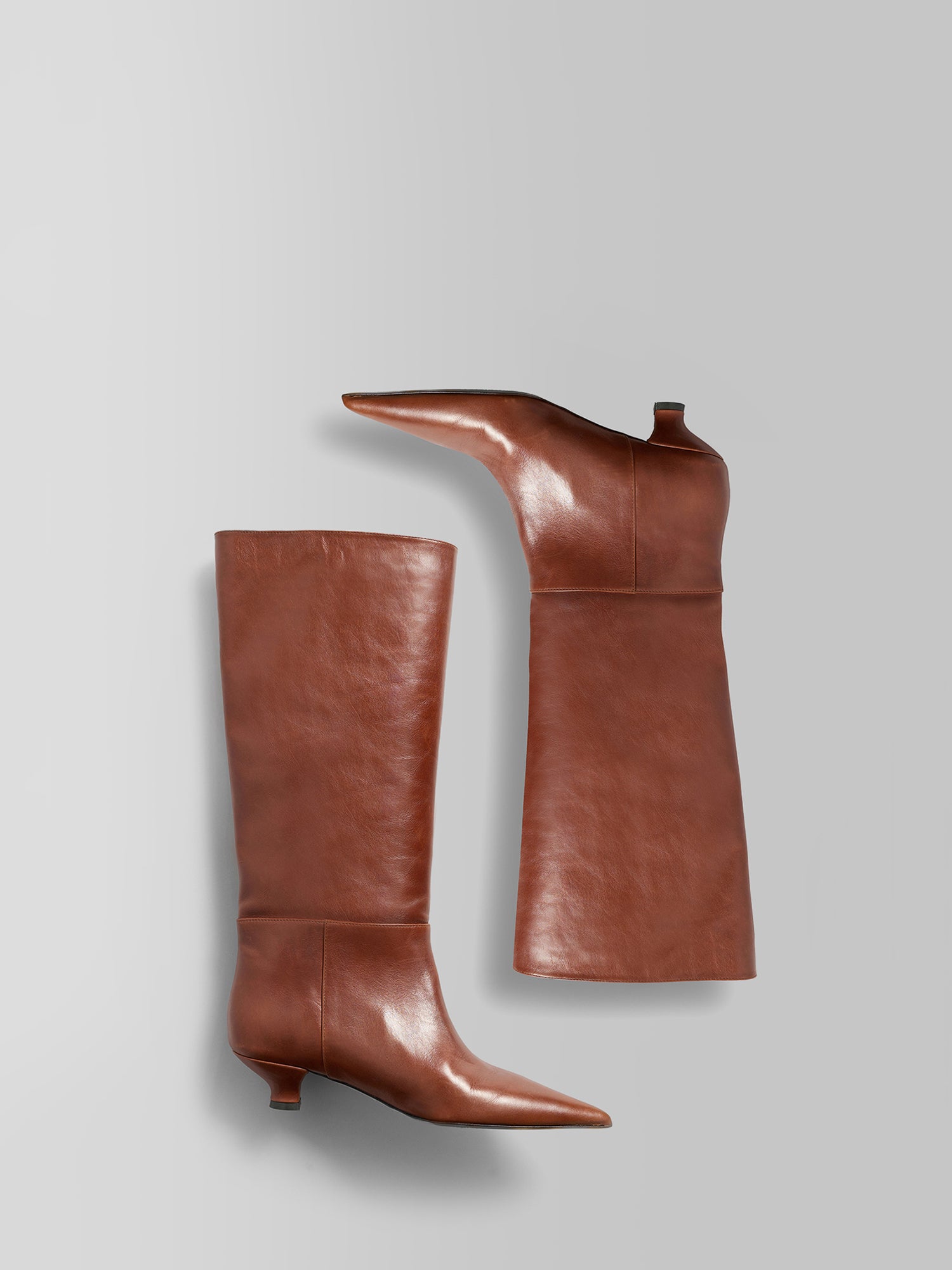 Blankens The Sydney Brown Leather Knee-high Boots