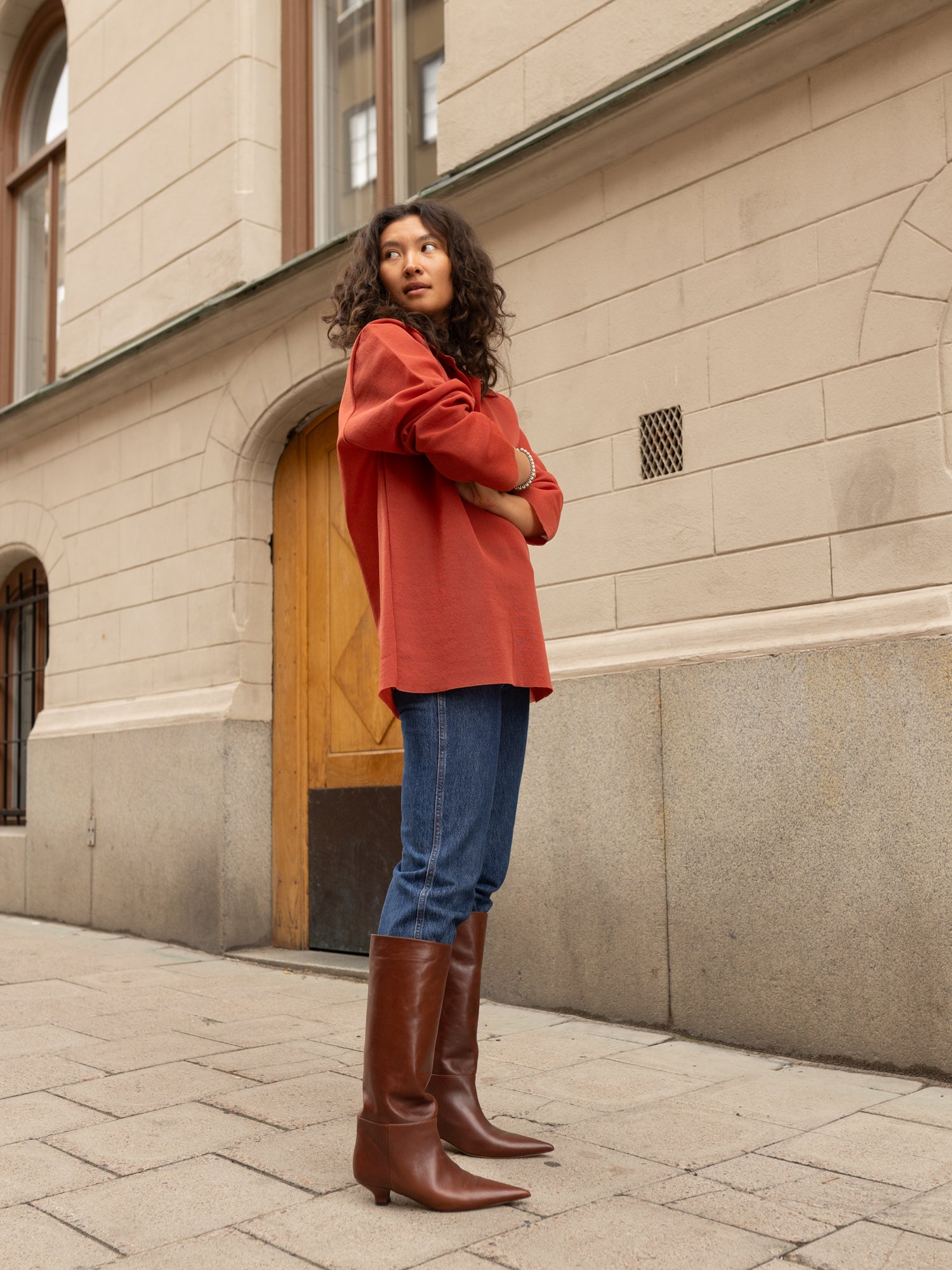 Blankens The Sydney Brown Leather Knee-high Boots