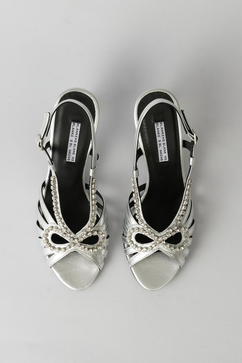 THE JULIA SILVER AND RHINESTONE BOW