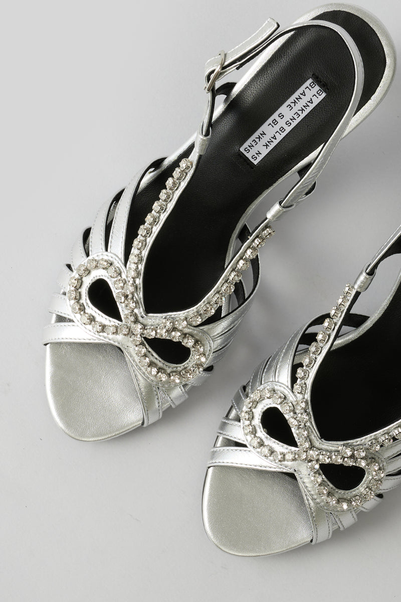 THE JULIA SILVER AND RHINESTONE BOW