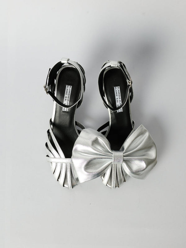 Blankens Silver Bow Clip-ons