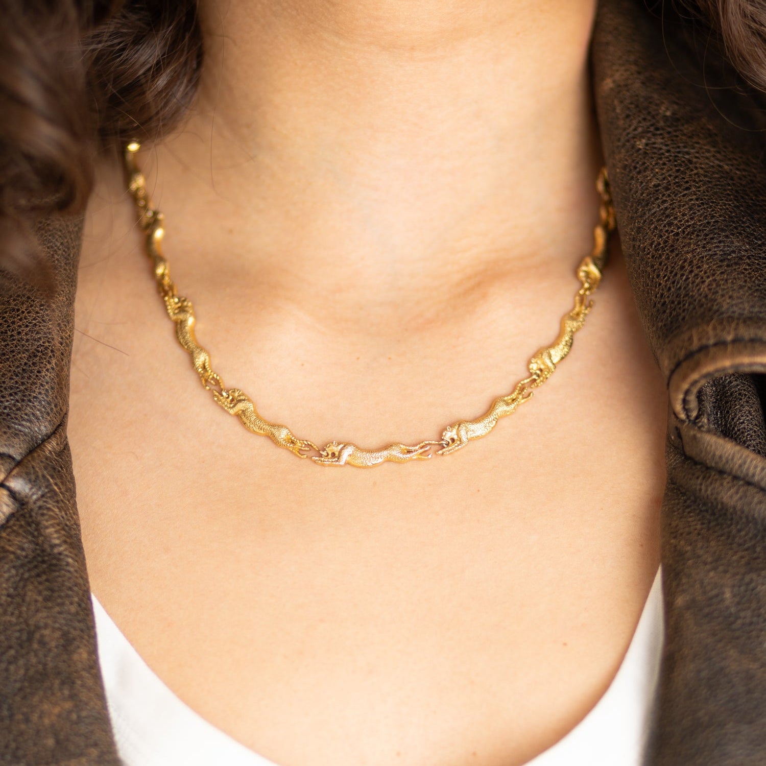 Blankens Gold Large Cheetah Chain Necklace