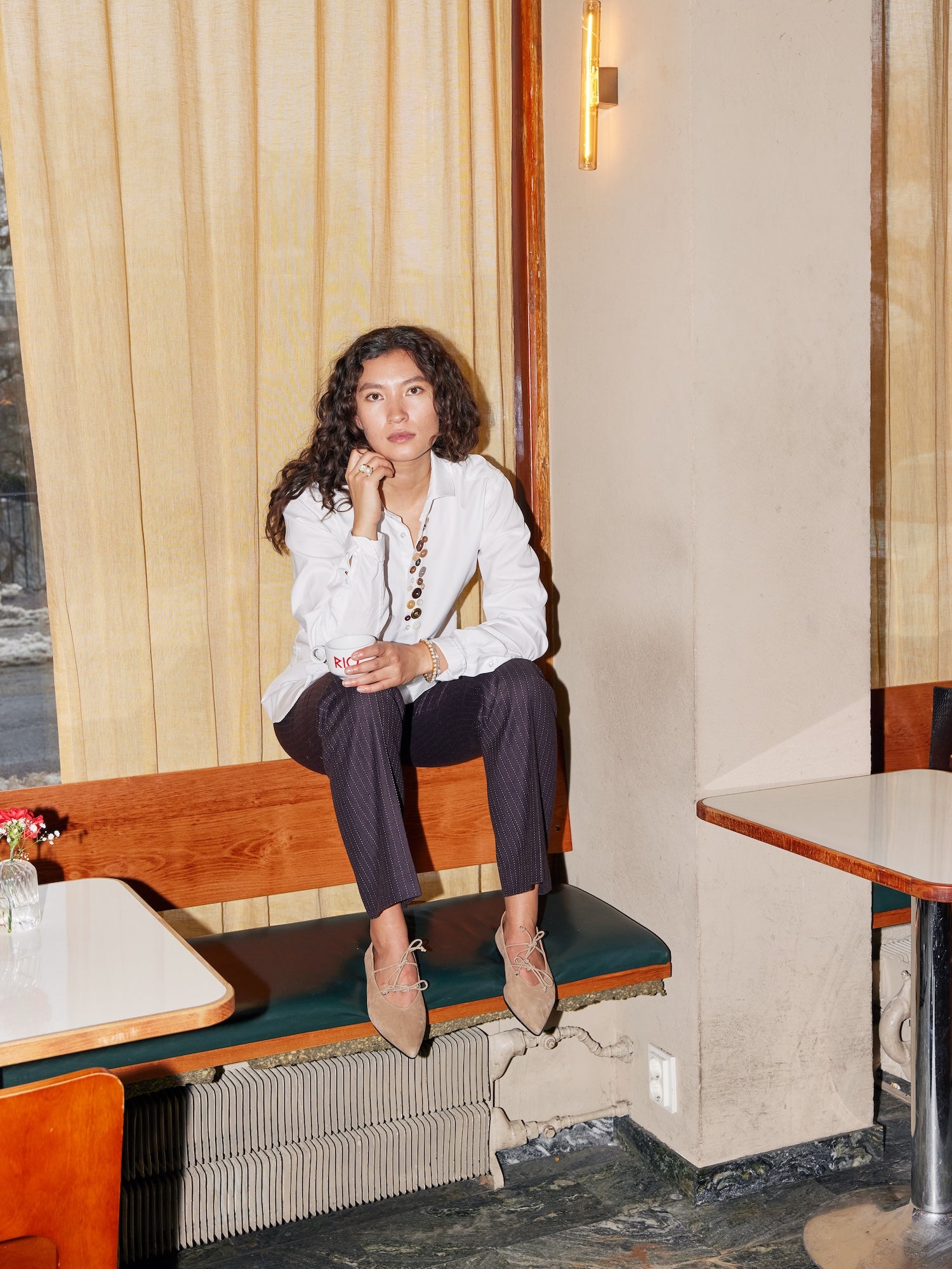 THE AMIE BEIGE POINTY BALLET FLATS